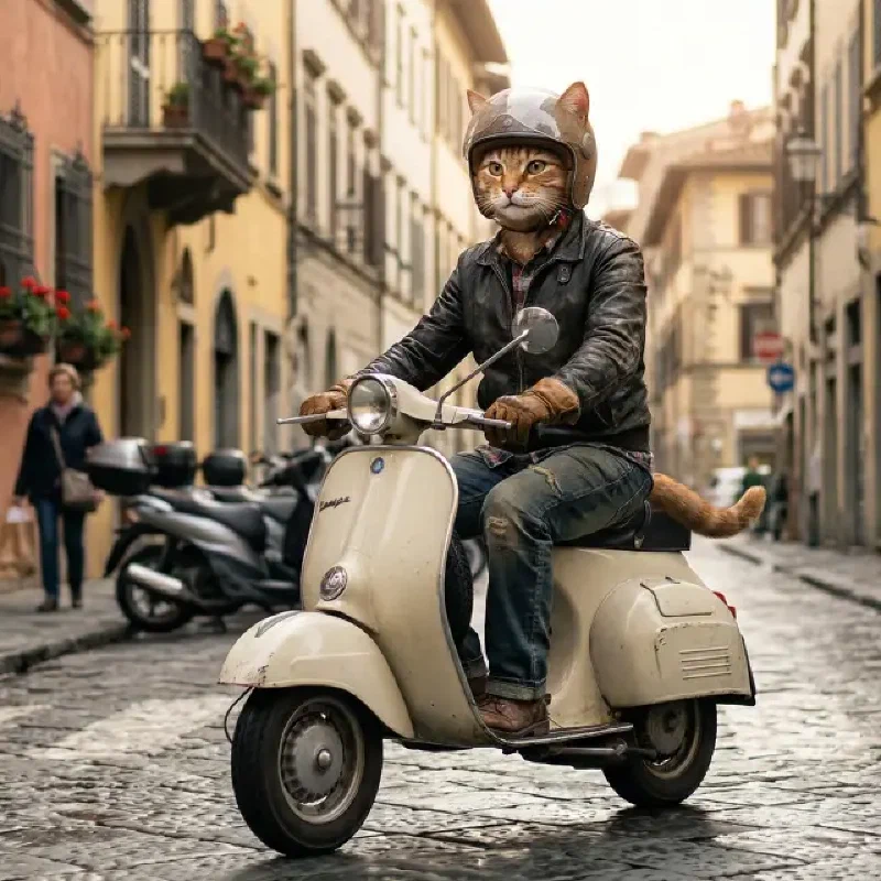Paws and Pedals: A Vespa Vibe