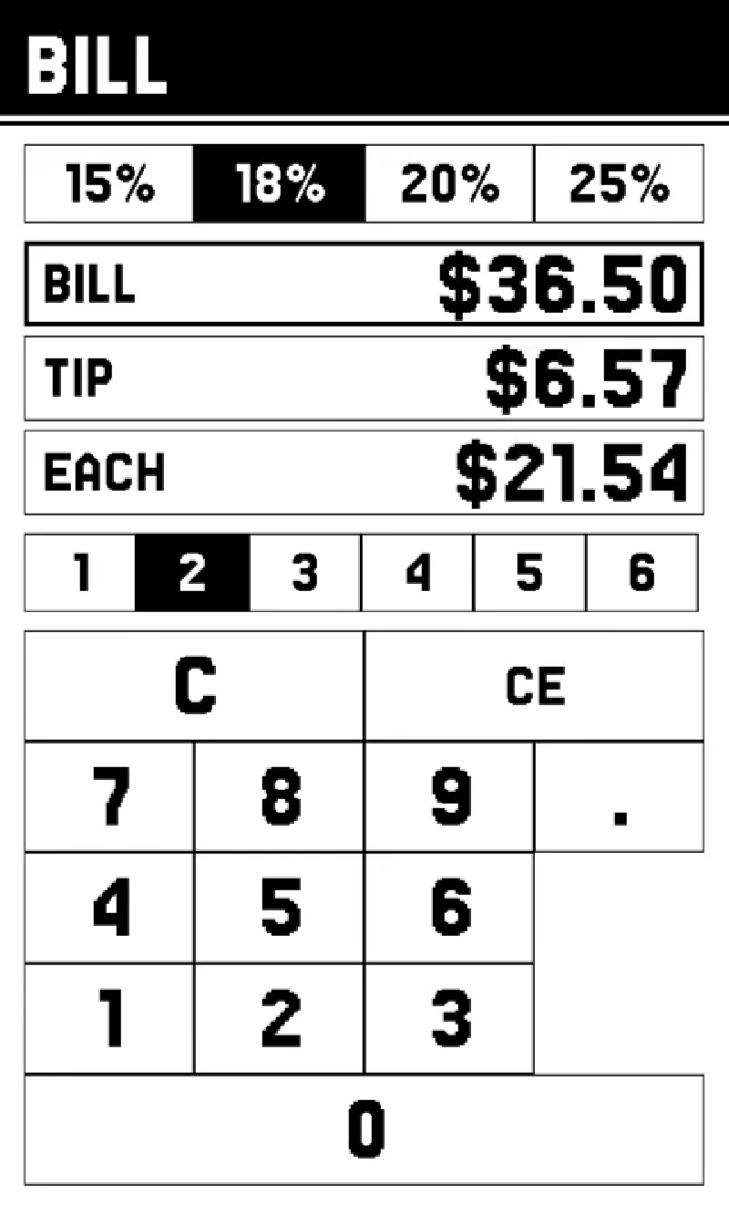 BILL: tip and split without unlocking your phone