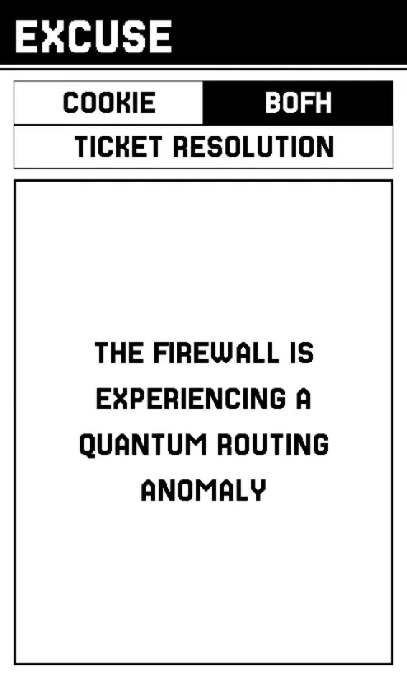 EXCUSE: quantum routing anomaly, naturally