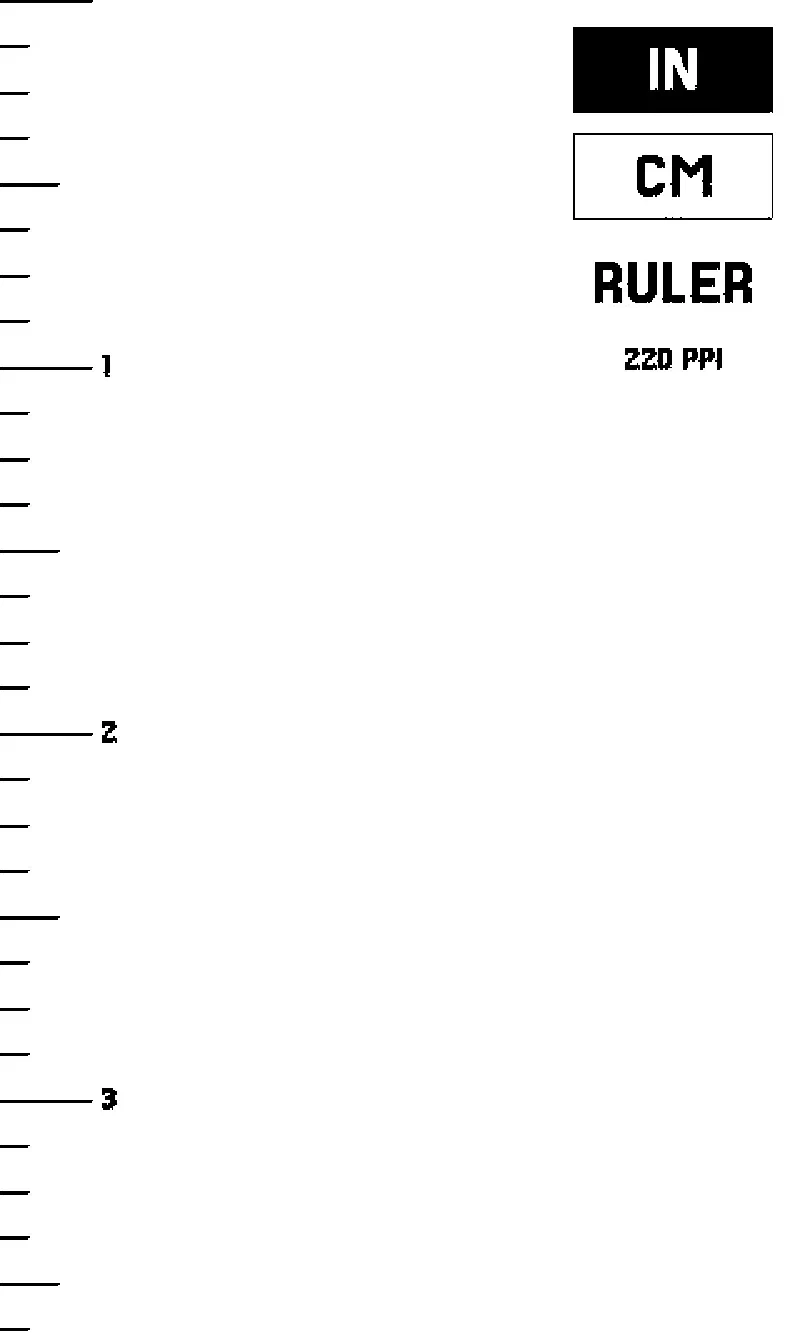 RULER: the panel edge is the measuring stick